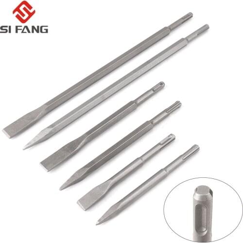 6pcs lot Flat Head Pointed Tip Cold Chisel High Grade Durable Guard Shapes Splits Masonry Carving Concrete Brickwork