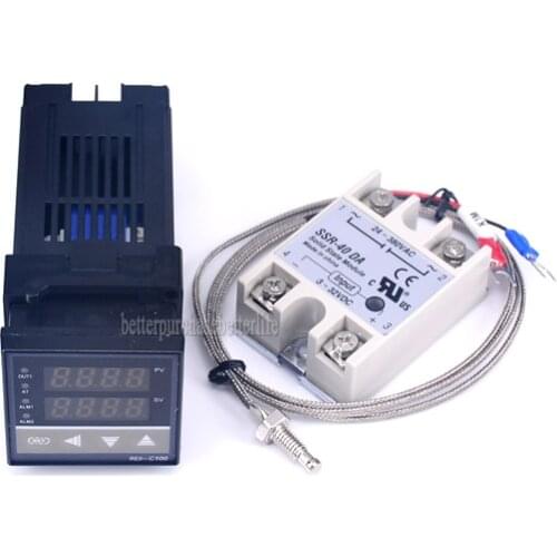 Dual Digital PID Temperature Controller Thermostat thermocouple K,SSR 40A 40DA