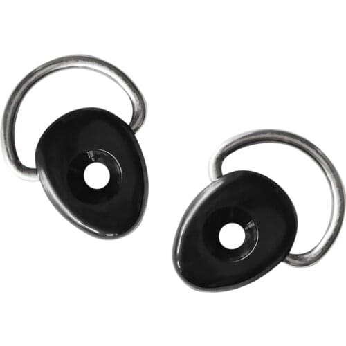 Kayak D Ring, 2Pcs Black Kayak Canoe D Buckle Tie Down Loop Fishing Rigging D Ring Black for Bungee Kit Accessory