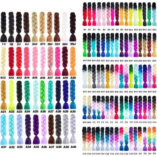 Jumbo Braiding Hair Extensions Kanekalon Braiding Hair Ombre Multiple Tone Color Synthetic Hair for Women
