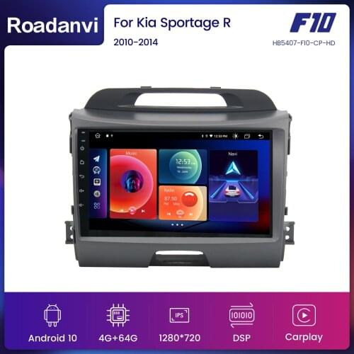 9" IPS Screen Android 10.0 Multimedia Player Stereo Car Radio for Kia Sportage R 2010-2014 GPS Navigation Head Unit 1280*720