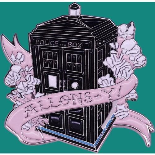 Allons-y Enamel Pins Brooch Collecting DDDoctor whooo black Police Box Lapel Badges Men Women Fashion Jewelry Gifts