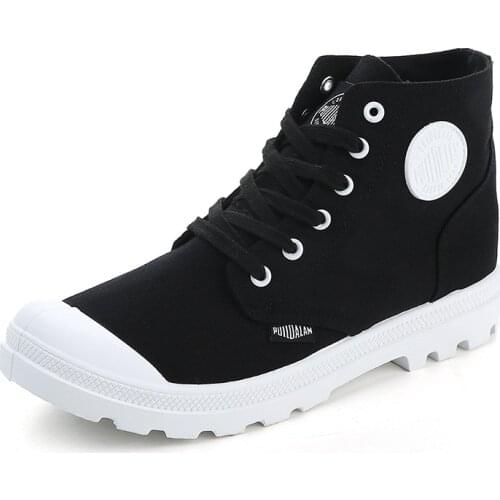 Men high top Canvas shoes Military Tactical Boots Desert Combat Outdoor Army Travel Shoes Ankle Boots gray black martin boots