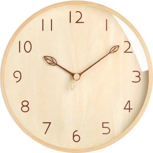 Laerge Wood Wall Clocks Home Decor Living Room Clock Silent Morden Creative Nordic Wall Watch Home Duvar Saati Gift Ideas FZ751