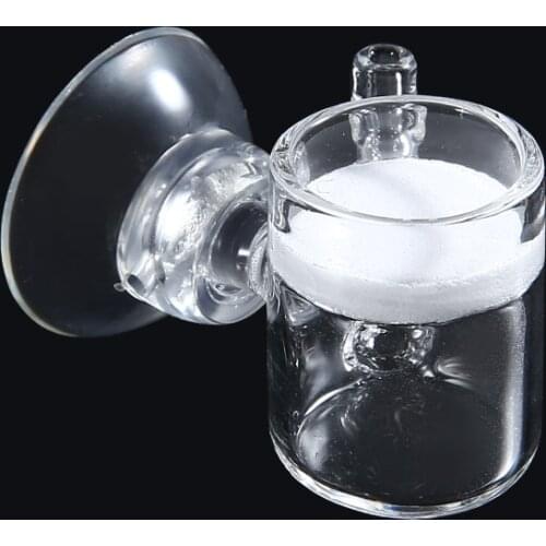 1 Set Flat Aquarium Fish Tank Pollen CO2 Diffuser Regulator Glass Ceramic+Suction Cup Aquarium Supplies