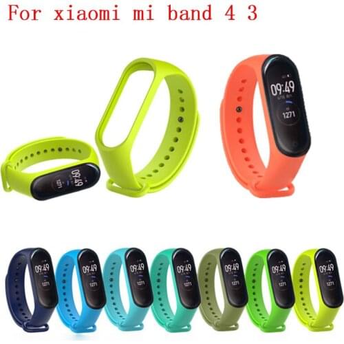 Bracelet for Xiaomi Mi Band 4 3 correa Strap Silicone Wristband Replacement Strap for Xiaomi Miband 4 MIBand3 Belt Watch band