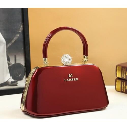 Luxury Fashion Leather Women Handbags Diamond Clip Evening Bag Ladies Shoulder Messenger Bag Female Portable Tote Bags 2021 New