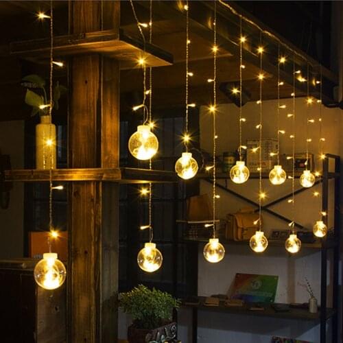 Christmas Ornaments Wishing Ball Curtain Light String Christmas Decorations for Home New Year Birthday Xmas Bar Party Home Decor