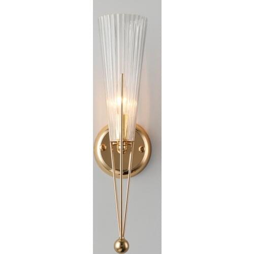 Modern Living Room Wall Lamp Nordic Creative glass shade Wall Lights Bathroom mirror Light Luxury Gold Bedroom Bedside wall lamp