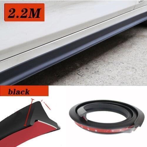 2.2m 6D Carbon Fiber Car Side Skirt Splitter For Cadillac CTS SRX ATS Lexus RX NX GS CT200H GS300 RX350 RX300 Saab 9-3 9-5 93