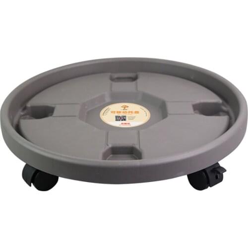 Flower Pot Rack Tray Plant Stand Universal Wheels Plastic Vase With Rollers Portable Round Removable Garden Movable Holder