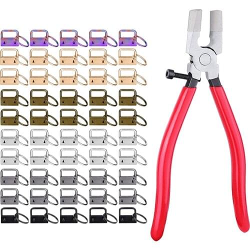 DIY Fabric Hardware Key Chain Fob Wristlet Hardware with Key Ring for Lanyard Luggage Strap DIY Accessories Supplies