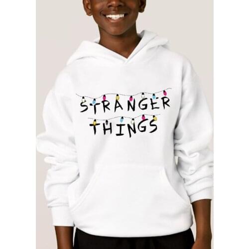 Hip Hop Stranger Things Hoodies Kids Adults Sudadera Hombre White Sweatshirts Clothes Moletom Harajuku Streetwear Teenager Boys