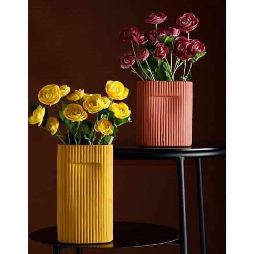 Flower Vase אגרטלHome Decor Living Room Flower Vases Line Home Decoration Accessories Vases For Living Roomالمزهريات Plant Vase