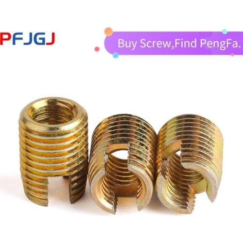 Peng Fa Screw sleeve 302 color plated self tapping screw sleeve slotted thread sleeve protector M2-M16 series