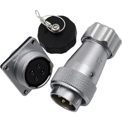 WEIPU WS24 TP+Z 2 3 4 10 12 19 Pin PCB Panel Mount Bulkhead M24 Automation Waterproof Connector Solar LED Lighting Power Adapter