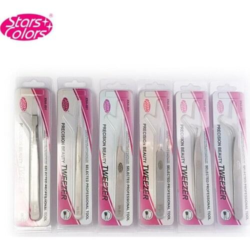 Star colors False Eyelash Tweezer Pro Lashes picker diagnostic-tool Mink Lash Tweezwer