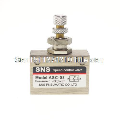 1/4" BSPT Pneumatic Air Flow Speed Control Valve Throttle Valve