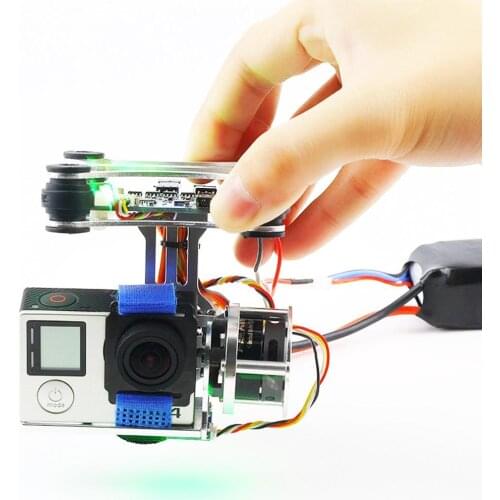 1pcs Super Light Brushless Gimbal Camera Frame+2 Motors+Controller 160G For Phantom Gopro 3 4