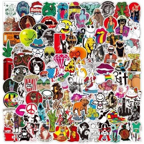 10/30/50PCS Classic LOGO Skateboard Graffiti Laptop Guitar Motorcycle Luggage Skateboard Bike Waterproof Sticker Wholesale