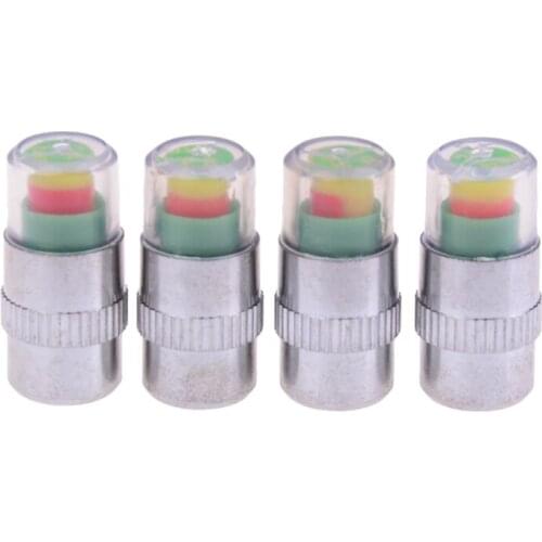 4PCS Tire Pressure Monitor Pressure Gauge Cap Sensor Indicator Car Alert Monitoring Tools Kit