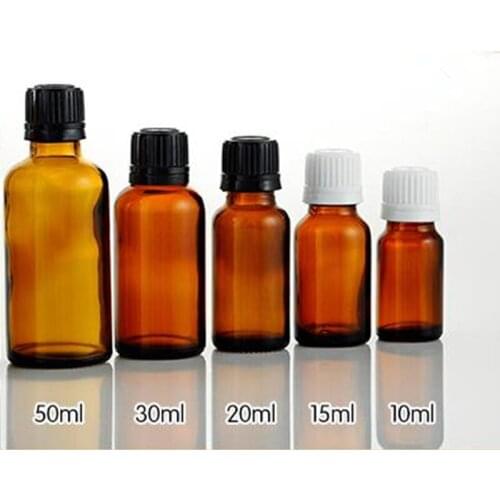 5ml/10ml Essential Oil Bottle Brown Cap Glass Oil Bottle Tail Plug Empty Makeup Container F20171678