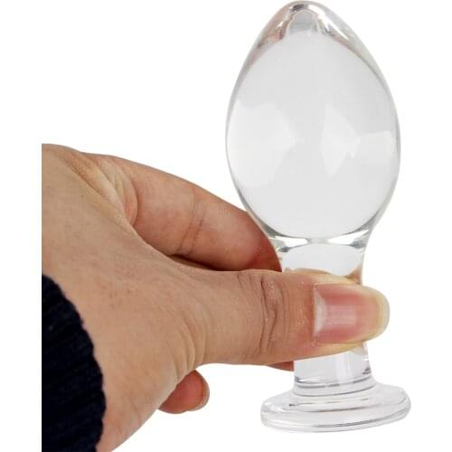 IKOKY Anal Plug Bead Sex Toys for Women Men Gay Crystal Dildo Female Male Masturbation Prostate Massage Large Glass Butt Plug