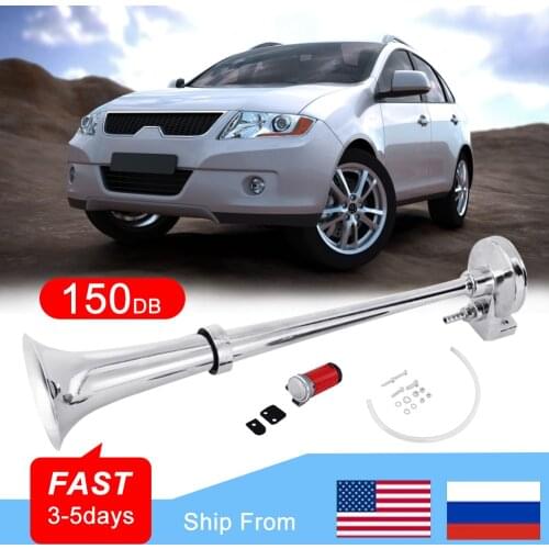 150DB Loud Car Air Horn Kit Car Alarm Horn 12V Universal Single Trumpet Compressor Bocina For Trucks Boat Auto Sound Signal