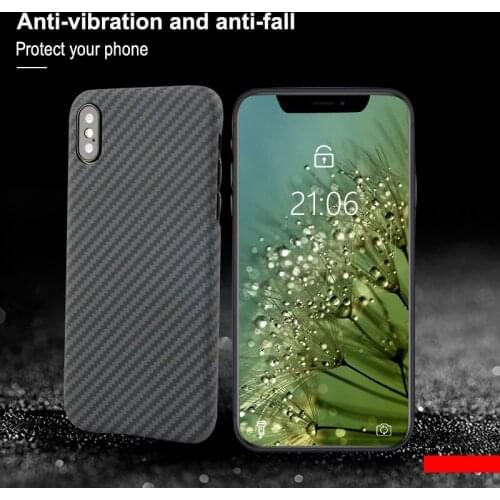 Half Coverage Pure Carbon Fiber Phone Case For iPhone X XR XS XSMAX Ultra-Thin Cover