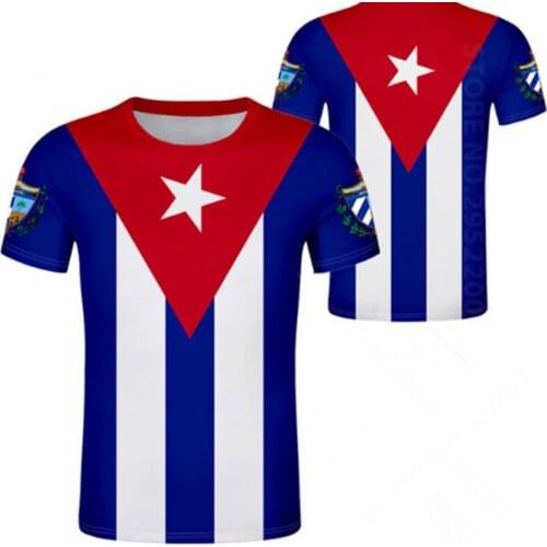 CUBA men youth diy free custom photo name number nation flag spanish country republic cu college boy casual t shirt clothes