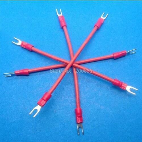 10CM 16AWG 4.2 U 4.2MM 3 5 6 pith Shape SV2-4S Insulated Fork Spade Electrical Crimp Terminal wire harness