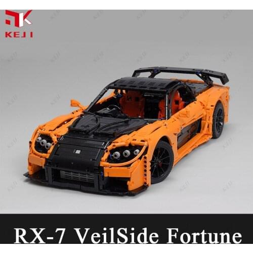 KEJI 2021 New MOC-57488 RX-7 VeilSide Fortune Super Sports Car Racing Car Kits Building Blocks Bricks Toys Boy Christmas Gift