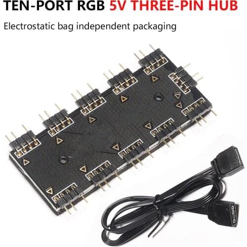 Motherboard RGB Hub 1 Control 10 Distributor ASUS MSI Gigabyte Shenguang Sync RGB Fan Lighting Control Computer Accessories