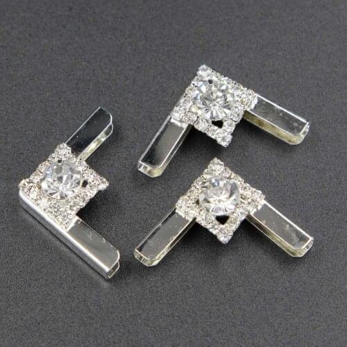 5Pcs Metal Rhinestone Book Corner Protector Scrapbooking Albums DIY Craft Silver Gold Rose Gold