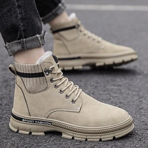 Mens Boots Lace-up Men Shoes British Royal Boots Men Mens Autumn Footwear Retro Cowboy Boots for Men