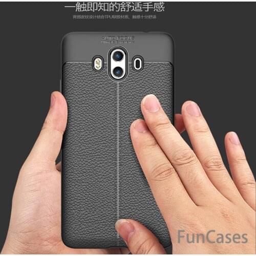 Soft TPU Leather Carbon Fiber Cover For huawei mate 10 lite pro Frosted Anti-Knock Shockproof Armor Cover For huawei mate9 lite