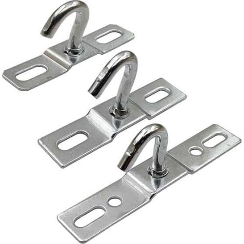 Wall Ceiling Mounting White Zinc Iron Bar Hanging Plate With Hook Length 70/80/95mm Thickness 1.5mm Hardware Lamp Accessories