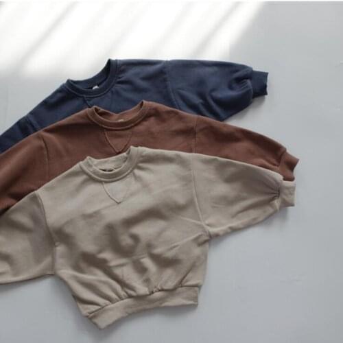 2021 new girls boys sweatshirt spring cotton full sleeve fashion kids sweatshirt 1-6 years YL963