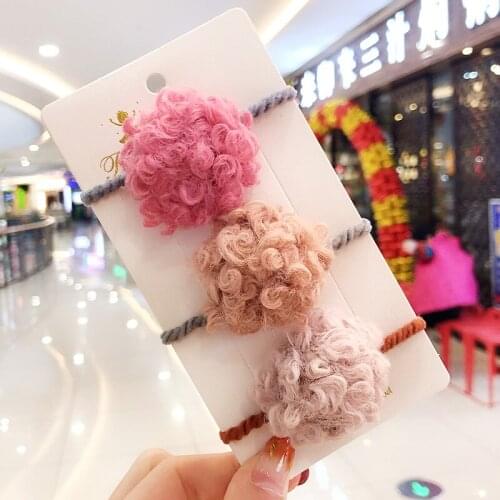 New Girls Cute Colors Nylon Scrunchies Rubber Bands Children Soft Cashmere Elastic Hair Bands Kids Lovely Hair Accessories