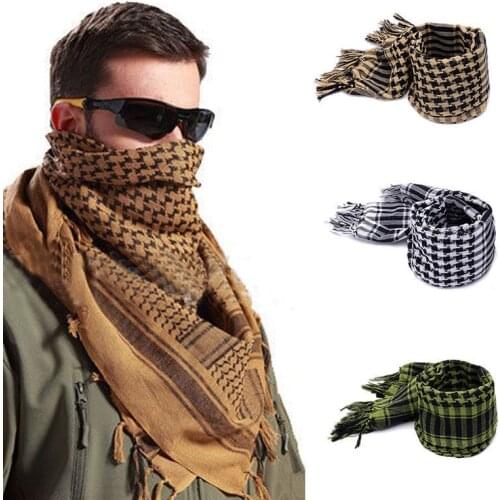 Hunting Military Thicken Tactical Keffiyeh Shemagh Desert Arab Scarf Shawl Neck Cover Head Wrap Hiking Shooting Accessories
