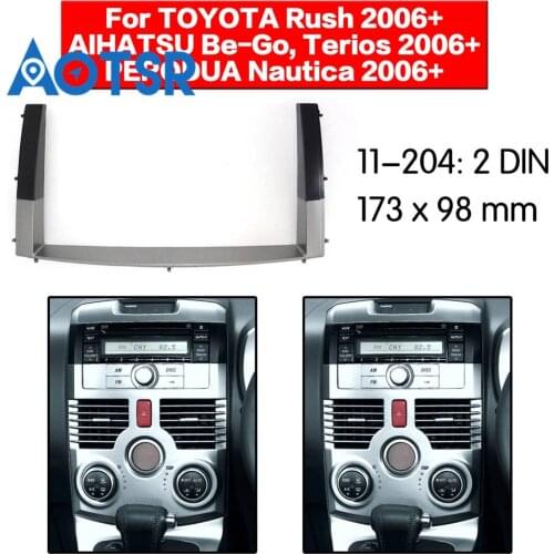 2 din Radio Fascia for TOYOTA Rush/DAIHATSU Be-Go,Terios / PERODUA Nautica 2006-2010 Stereo Audio Mount Installation Dash Frame