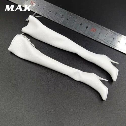 1/6 Scale Female Figure Accessory NieR Automata 2B Over The Knee Long Boots Solid Heel Shoes Model for 12'' Movable Feet Action