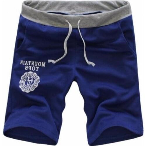 YSDNCHI Summer Shorts Men Beach ClassicCasual Drawstring Elastic Waist Cotton Letter Printed