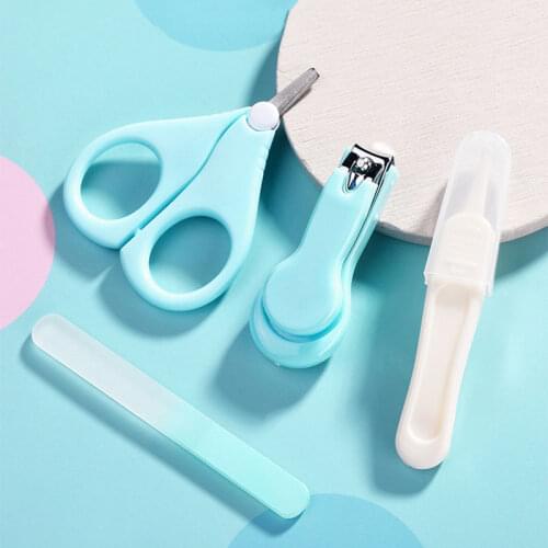 Baby Care Products 4pcs/set Nail Care Kit For Newborns Baby Hardware Manicure Portatble Safty Infant Nail Clippers Scissors Kit