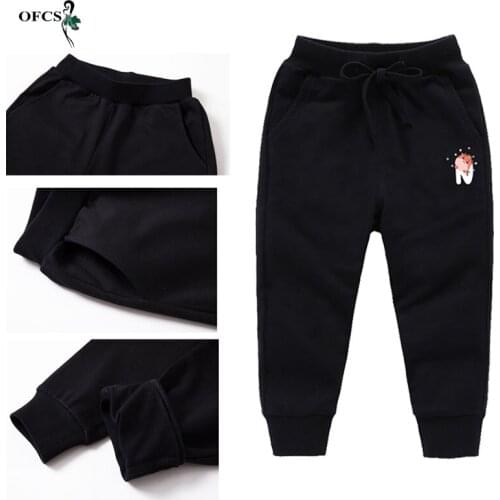 Spring Boys Girls Pants Cartoon Sweatpants Children Elastic Waist Soft Casual Sports Pants Trousers For Teen Girls Sale Hot2-12Y