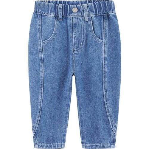 2021 Spring Autumn Children Clothing New Denim Pants For Boys Girls Casual Simple Style Cotton Kids Jeans Baby Pants 2-8 Years