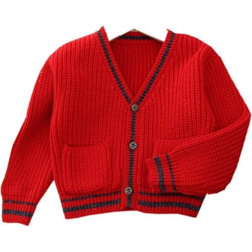 Baby Girls boys knit cardigan kids sweater Single-breasted horizontal cardigan spring autumn baby boy clothing