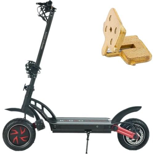 1 Pair Copper Rectangular Hollow Full-metallic Lamella Disc Brake Pads Brake Shoes Kit for Kugoo G-Booster Electric Scooter