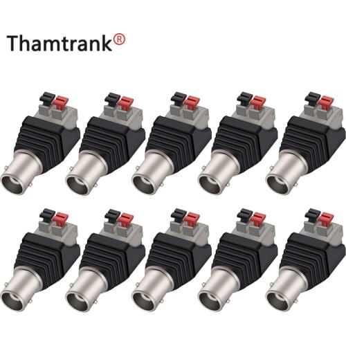10PCS Terminal Camera CCTV BNC female UTP Video Balun Connector Cable Adapter Plug Pressed connected for CCTV Camera