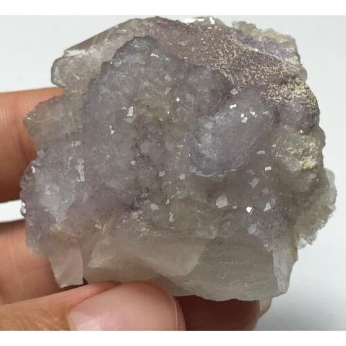 42.3gNatural lavender fluorite and crystal mineral stone home decoration ring vein healing geology teaching CRYSTAL QUARTZ GEM